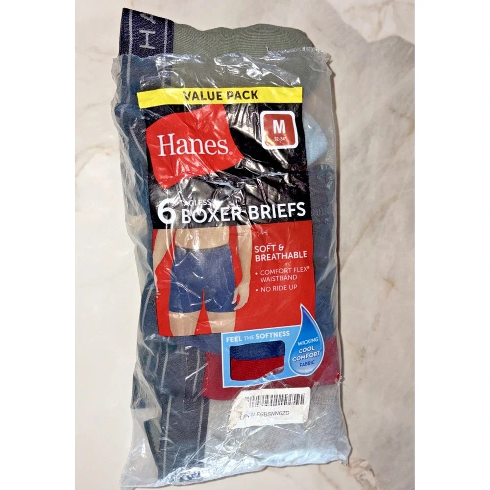 Hanes Tagless Boxer Briefs - Mens's Medium 32-34
